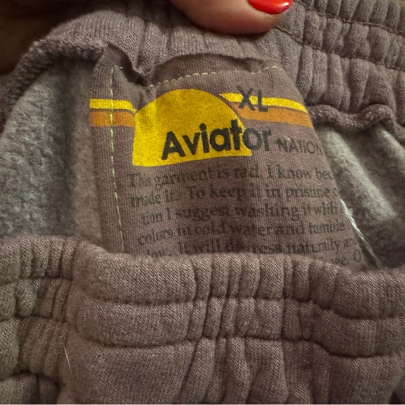 Aviator nation bolt stitch wide leg sweatpants - Picture 4 of 10